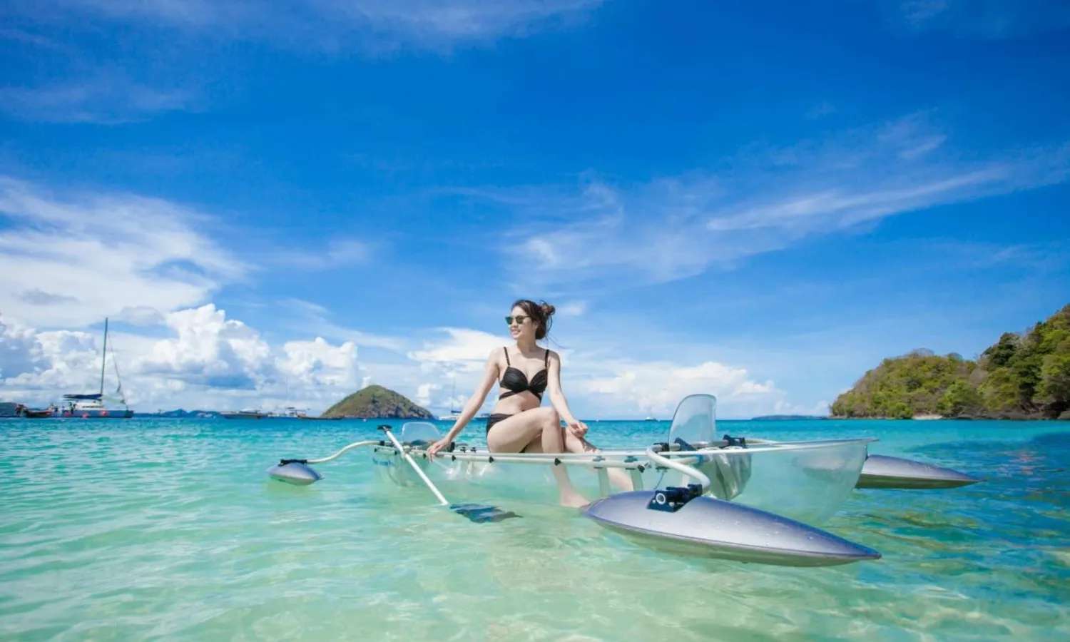chèo thuyền kayak tại biển banana phuket