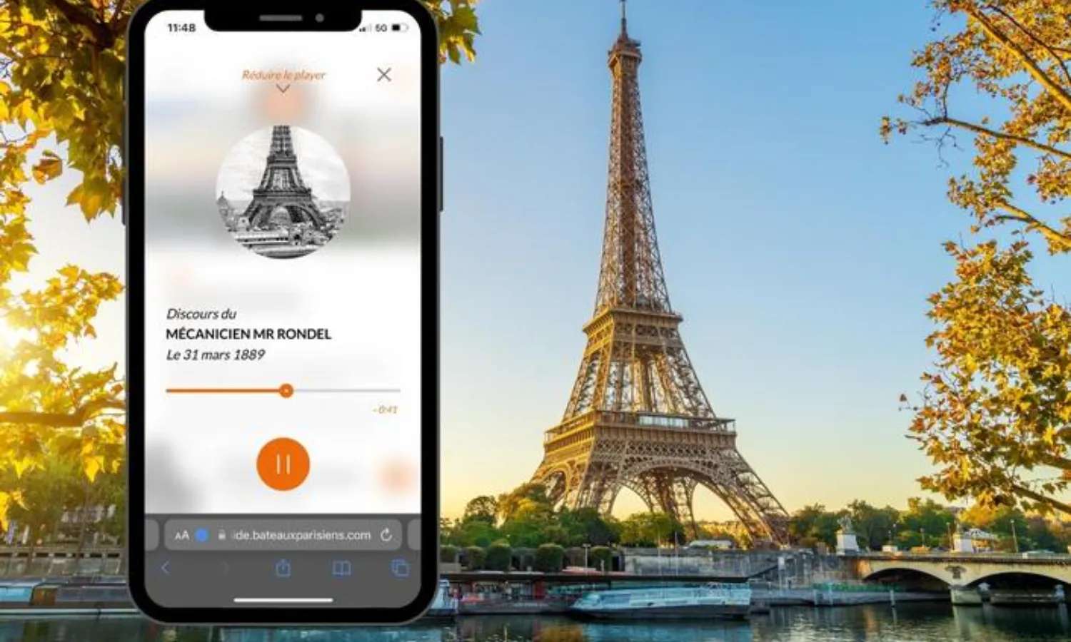 hệ thống thuyết minh của du thuyền bateaux parisiens