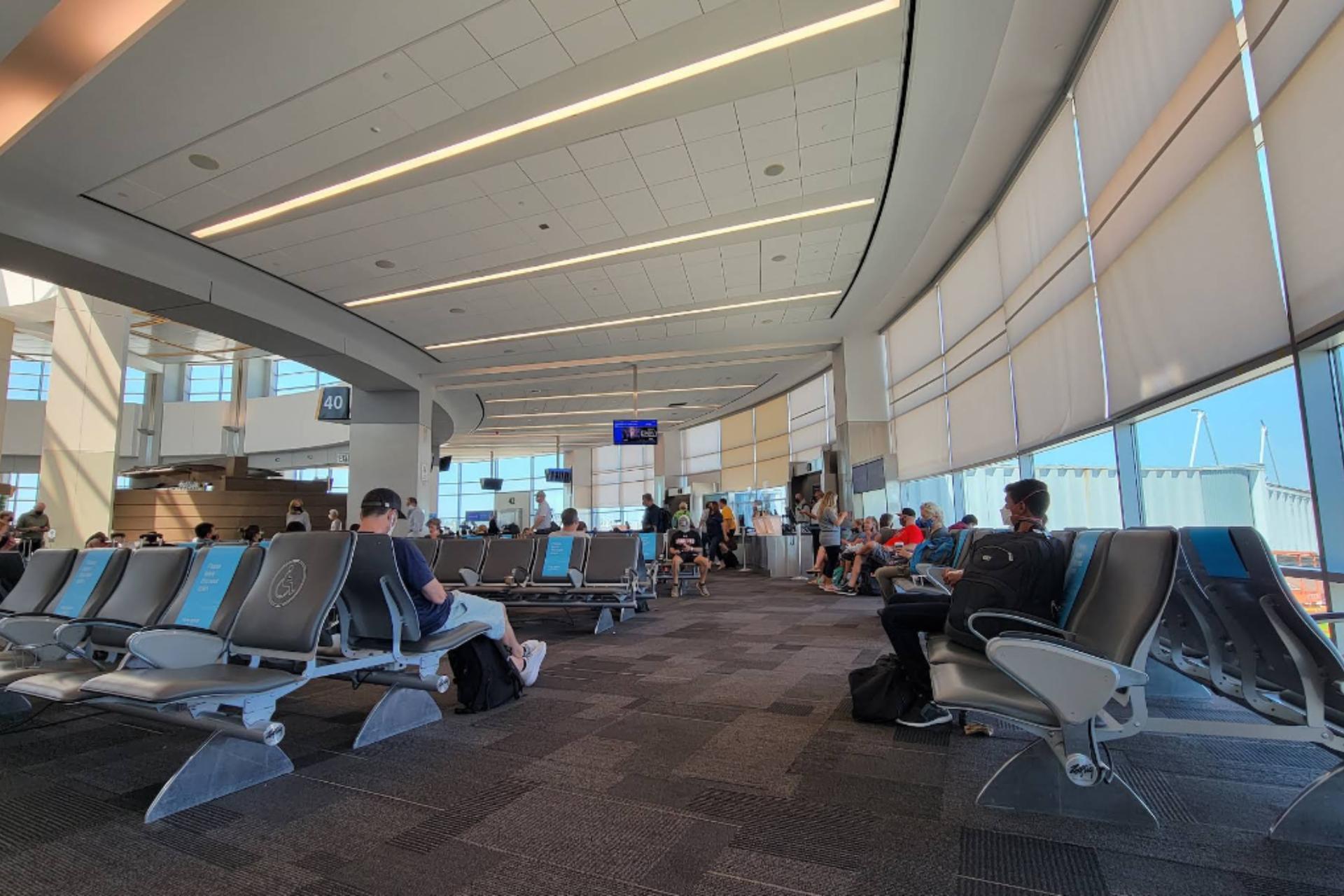 Khu vực sảnh chờ tại sân bay San Diego