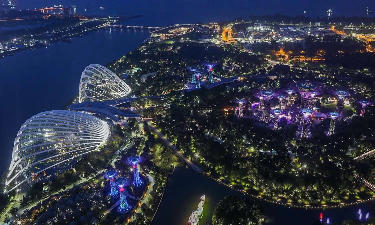 toàn cảnh singapore về đêm