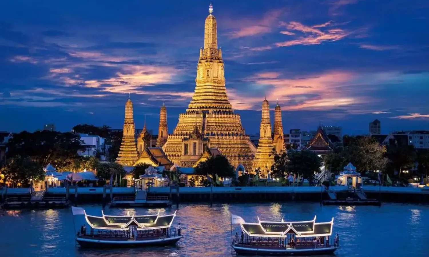 chùa wat arun về đêm