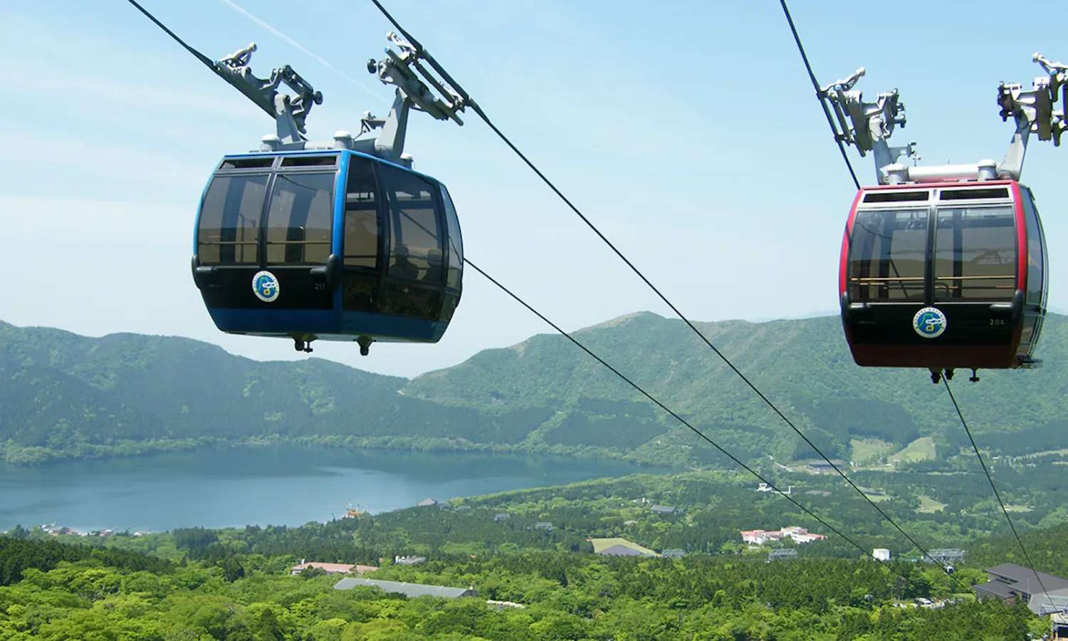 cáp treo khi sử dụng Hakone Freepass