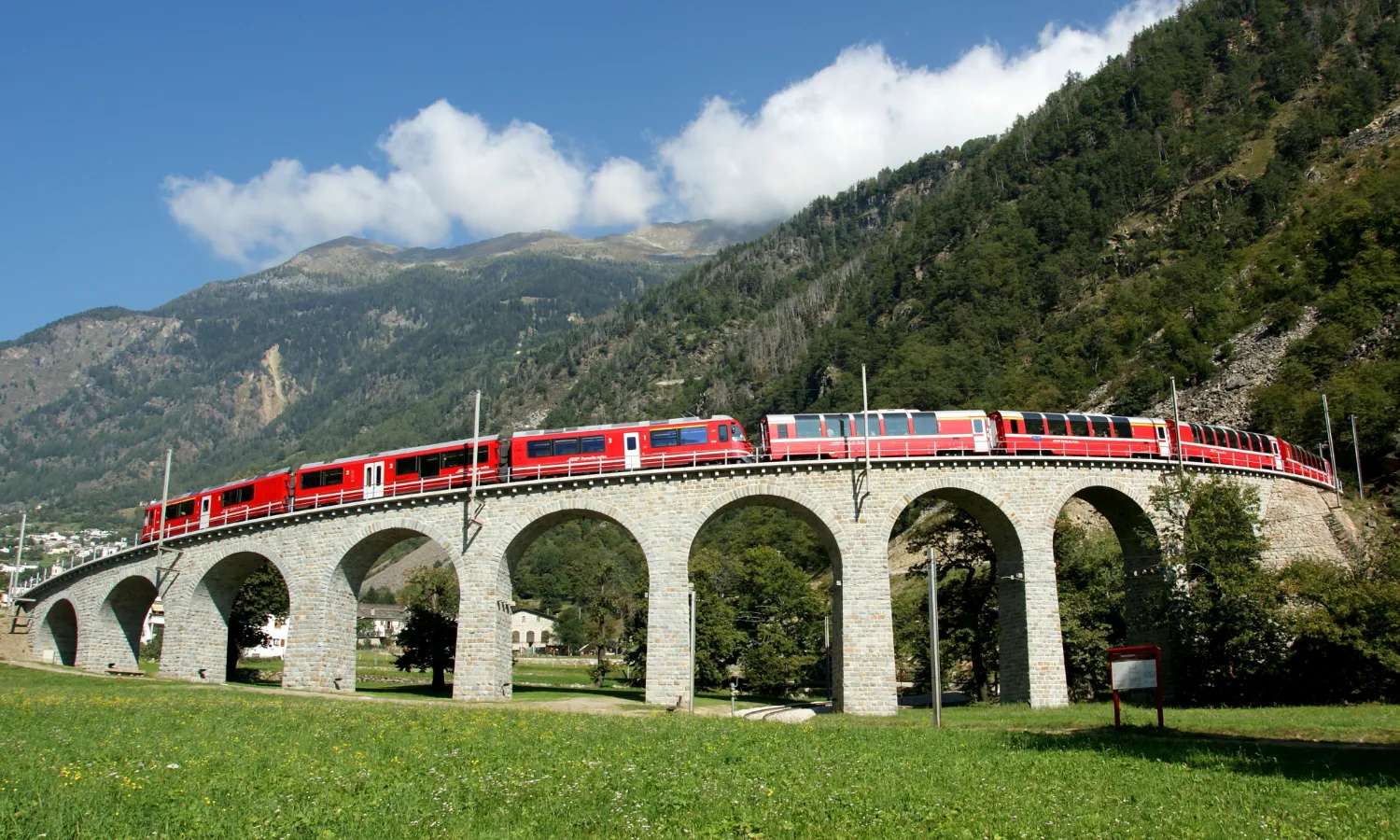 bernina red train