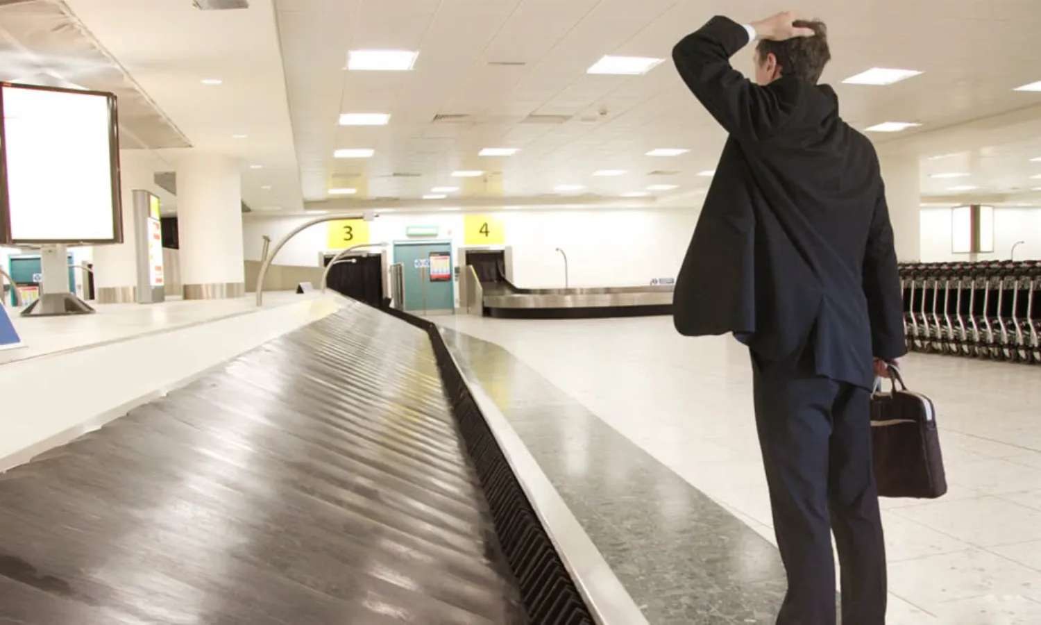 Khách đứng tại băng chuyền nhận hành lý ký gửi China Airlines