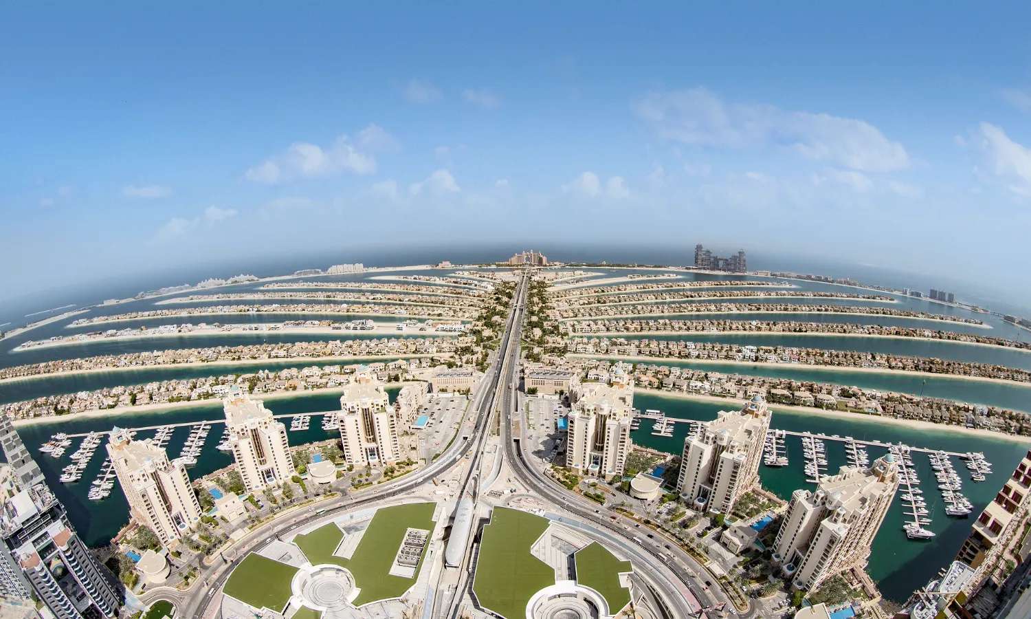 đảo Palm Jumeirah từ trên cao