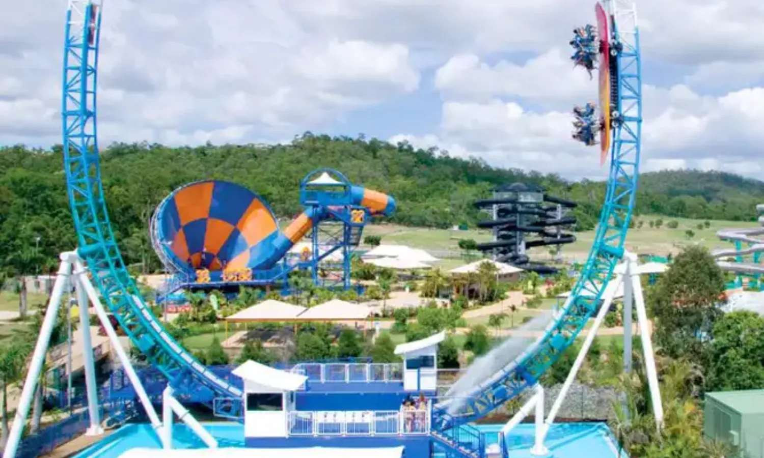 Khu vực Thrills Slides tại công viên nước Wet'n'Wild