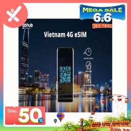 4G eSIM for Vietnam by GoHub , VND 200.000