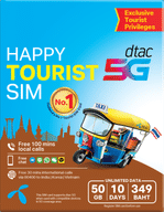 Bangkok, Thailand 5G SIM Card - Enjoy Local Network, Collect from Airport