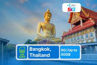 Bangkok, Thailand 5G SIM Card - Enjoy Local Network, Collect from Airport, AU$16