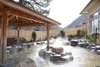 Choose from many open-air hot springs with classic Japanese garden landscape design