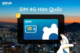 South Korea 4G SIM Card - Pickup/Delivery in Vietnam by Gohub, VND 207.000