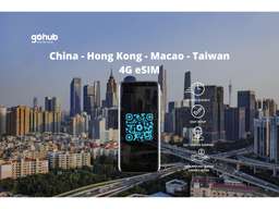 4G eSIM for China, Hong Kong, Macau and Taiwan by GoHub