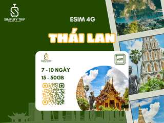eSIM 4G dùng tại Thái Lan từ Simplify Trip, 210.000 VND