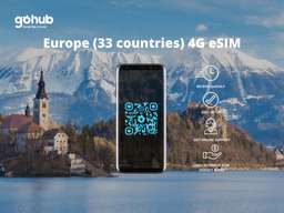 eSIM 4G GoHub dùng tại Châu Âu (33 nước)