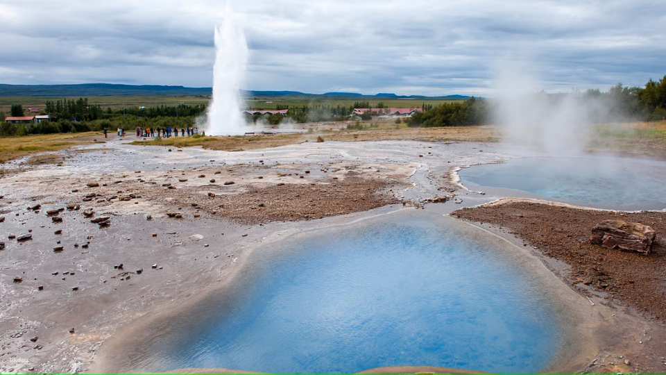 Marvel at the uniquely erupting geysers of Strokkur Geysir