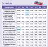 Take note of the following bus schedule!