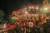 Arrive at Jiufen and see the night views from the narrow and long stairs decorated with red lanterns