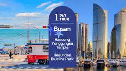 Tham quan Busan｜Đền Haedong Yonggungsa, Công viên Haeundae Blue Line (Tàu bãi biển) ｜Hướng dẫn viên tiếng Nhật, VND 1.454.496