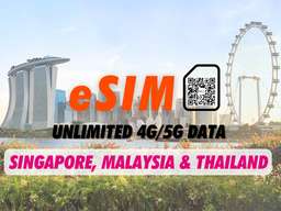 4G eSIM for Singapore, Malaysia & Thailand by Travelog