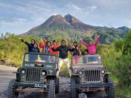 Yogyakarta Tour Package 3 Days 2 Nights: Merapi Lava Tour, Plaosan Temple, Obelix Hills, Heha Sky View, Becici Hill, Obelix Sea View, Rhema Hill, Svarga Bumi, and Vw Tour, USD 100.06