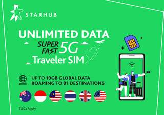 Starhub 5G Singapore Traveler SIM Card (SG Airport Pickup), Rp 189.973