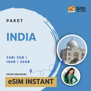 5G eSIM for India by SIM GO KING, USD 9.08