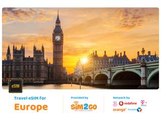 4G eSIM for Europe by Sim2Go