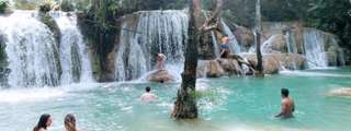Tad Sae Waterfalls Bike and Kayak Join In Day Tour from Luang Prabang