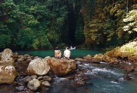 Trekking, Jumping, Sliding at Aling-Aling Waterfall