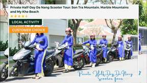 Private Half-Day Da Nang Scooter Tour: Son Tra Mountain, Marble Mountains and My Khe Beach