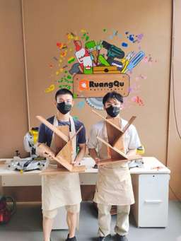 RuangQu Makerspace woodworking class, Rp 280.000