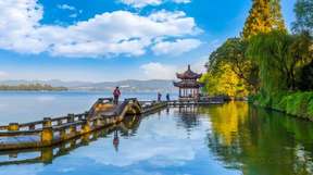 Hangzhou City Private Day Tour to West Lake, Guo Garden, Tea Platation and Hefang Street