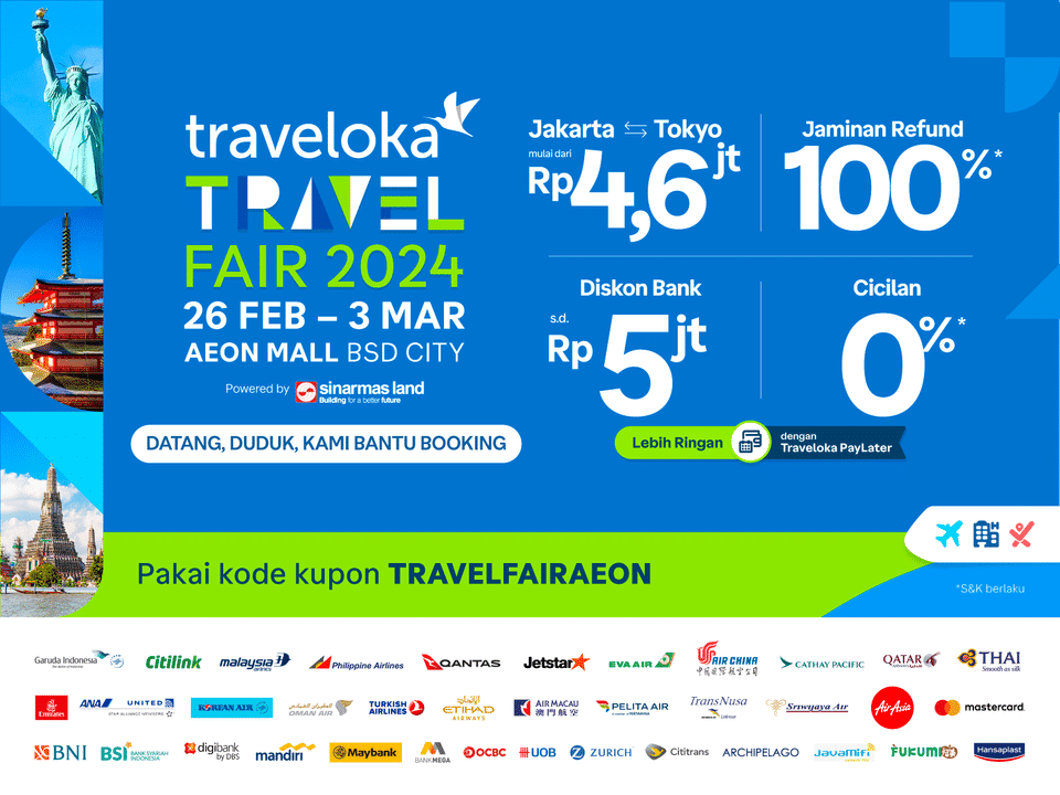 Beli Tiket Traveloka Travel Fair 2024 Special Discount Pass Harga