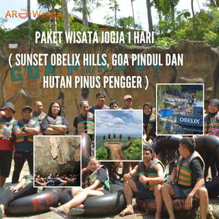 Paket Wisata Jogja 1 Hari ( Sunset Obelix hills, Goa Pindul dan Hutan Pinus Pengger ) By Arowisata