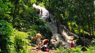 From Chiang Mai: Sticky Waterfall and Wat Ban Den (the Blue Temple) 