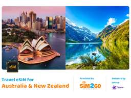 eSIM 4G dùng tại Úc và New Zealand từ Sim2Go