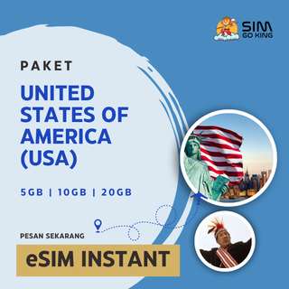 eSIM 5G untuk Amerika oleh SIM GO KING, Rp 141.000