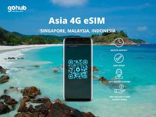 4G eSIM untuk Singapura, Malaysia, Indonesia oleh GoHub

