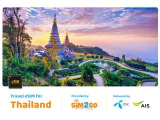 4G eSIM for Thailand by Sim2Go, THB 361.61