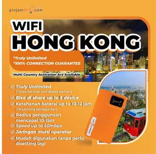 Pinjamwifi: Truly Unlimited Wi-Fi - Hong Kong (Indonesia Pickup)