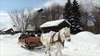 Historical Village of Hokkaido in winter