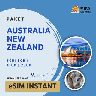 eSIM 5G untuk Australia + New Zealand oleh SIM GO KING, Rp 116.000