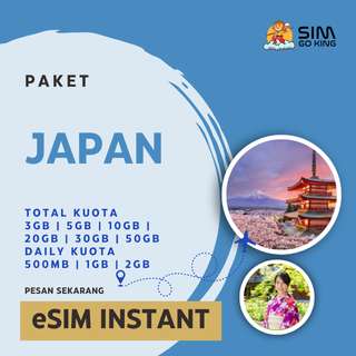 eSIM 5G untuk Jepang oleh SIM GO KING, Rp 92.000