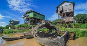 Tonle Sap half-day tour & free buffet dinner and dance show at Angkor Amazon Restaurant