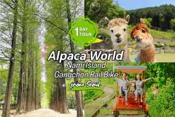 Nami Island , Hanbok Experience , Petite France, Little Italy, Garden of Morning Calm, Rail Bike, Alpaca World | Korea, USD 59.56