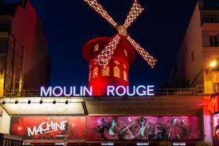 Moulin Rouge Cabaret Show with Drop-off Service and Seine River Cruise