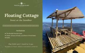 Boodle Feast Floating Cottage at Princesa Garden Island Resort | Philippines