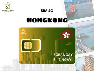 SIM 4G Hongkong - Nhận/Giao trong Việt Nam từ Simplify Trip, 299.000 VND