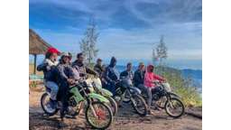 Mount Batur motorbike taxi with professional riders, S$ 50.20