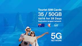 Australian Prepaid SIM Cards - 35/50GB - 28Days - Data + Calls/Text (Melbourne Airport Pickup)